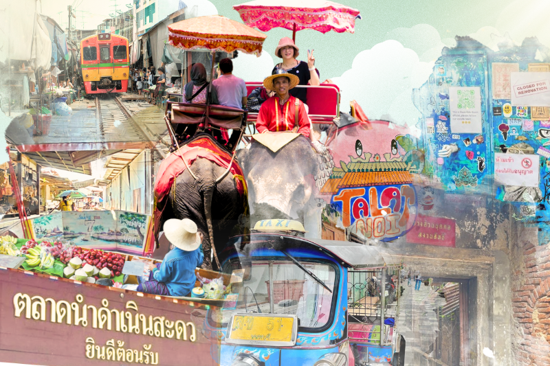 [일일투어] 매끌롱 & 담넌 사두억 & 코끼리 체험 & 딸랏노이