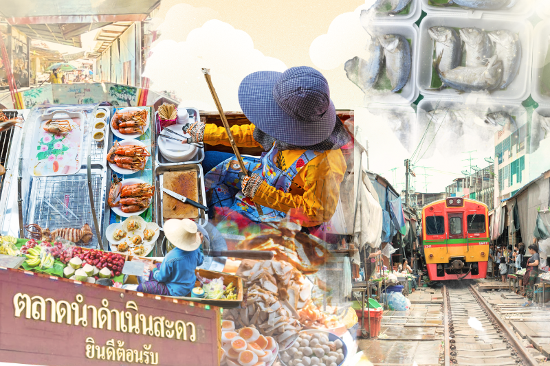 [반나절] 호텔에서 미팅 & 롬 허브 마켓 & 담넌 수상 시장 & 방 콕으로 돌아가기 & 카오산 거리/호텔