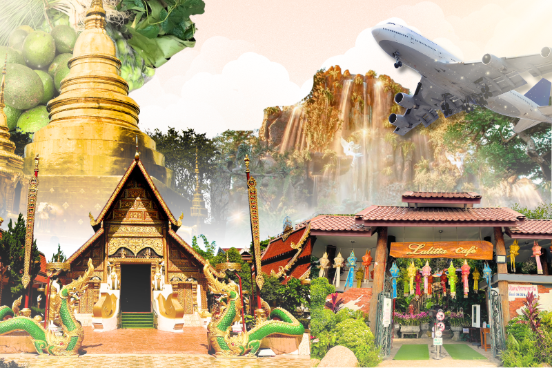 캇루앙, 치앙라이 시립 시장 &왓 프라싱 & 랄리타 카페 &공항/버스 정류장 하차