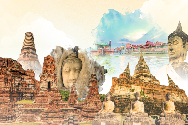 [반나절] 호텔 & 왓 마하 탓 & 왓 야이 차이몽콜 미팅 & 일몰 & 방콕 복귀