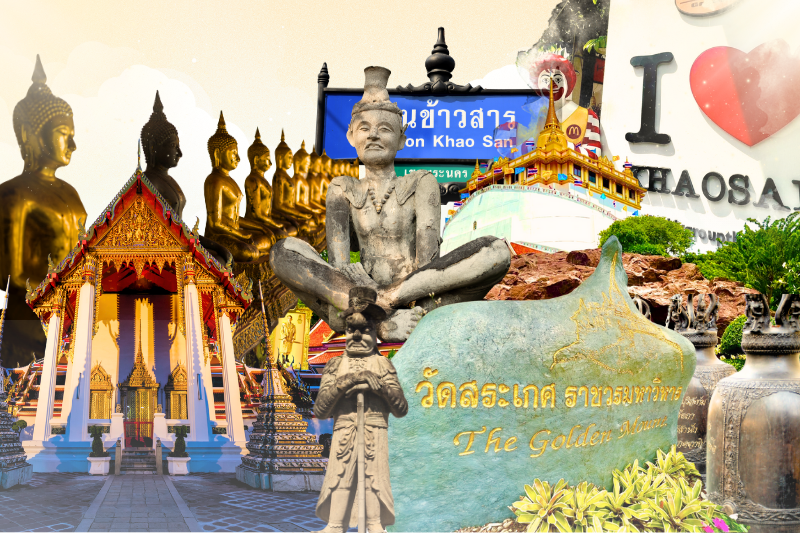 왓 포 & 왓 사켓 & 카오산 로드